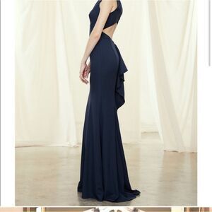 Amsale graphite grey bridesmaid dress size 12